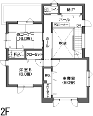 N様邸写真：2階図面