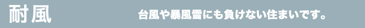 耐震　地震に強い家として高い評価を得ています。