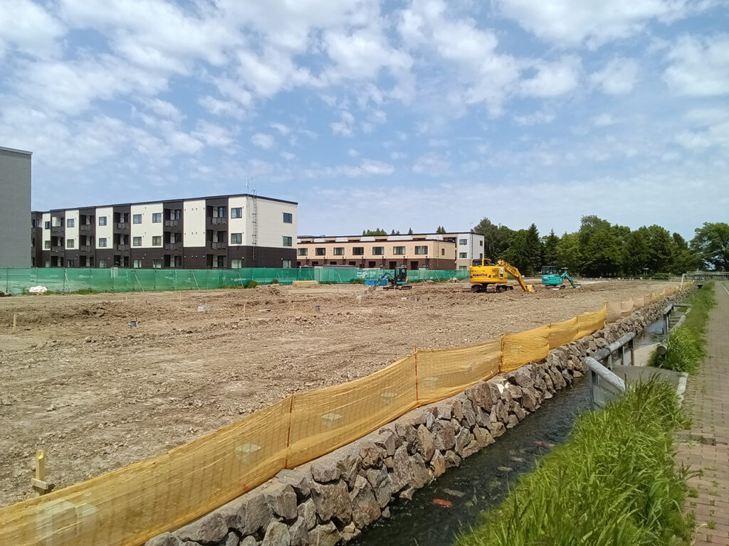 造成工事が進むウィズランド屯田Ⅱの分譲地の様子