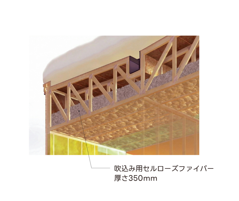 天井断熱350mm