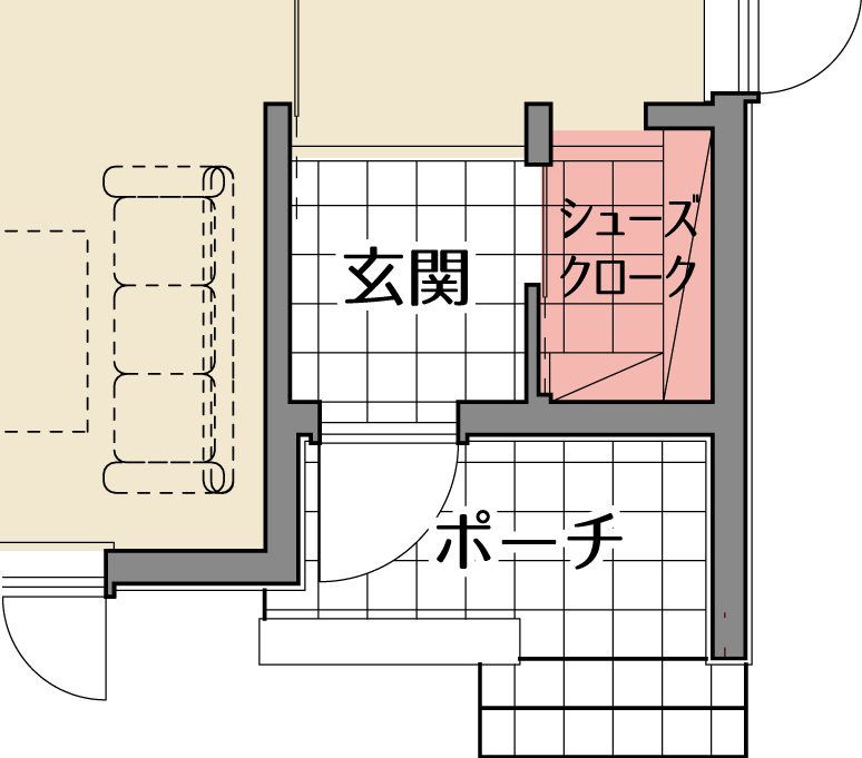 ウォークスルーの間取り図