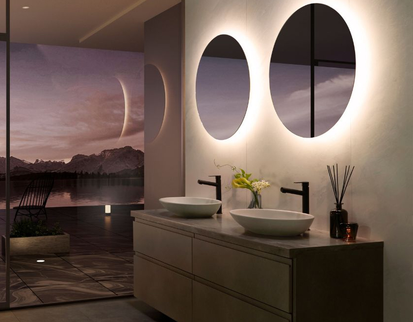 間接照明タイプのスマートサニタリーUの照明