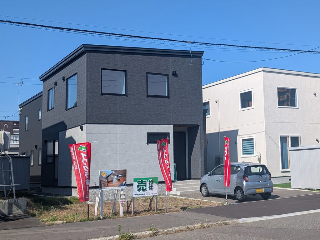 札幌市北区屯田のモデルハウス外観イワクラホームの注文住宅