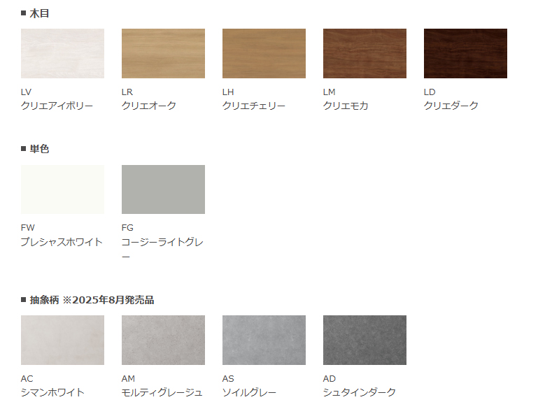 カスタムバニティのカウンターカラー