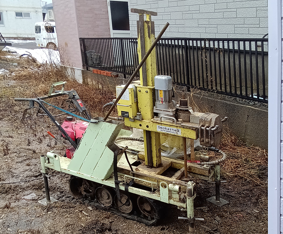 地盤の強さを正確に測る地盤調査機